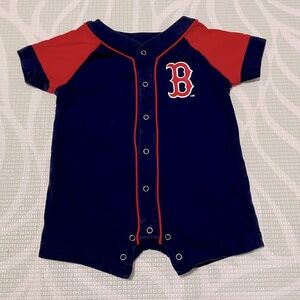 MLB Genuine Merch 3-6 Months Boston Red Sox Little Slugger Snap Romper Onesie